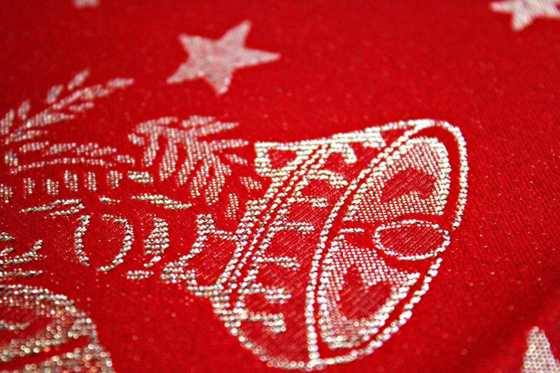 RED CHRISTMAS TABLECLOTH CM.160X160 POLYESTER