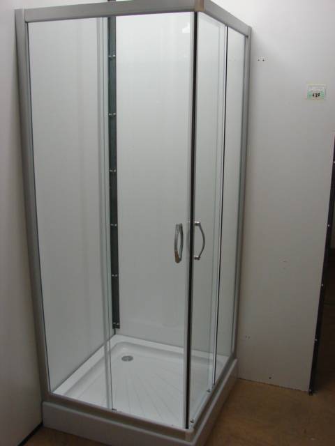 SHOWER ENCLOSURE WITH TRAY CM.80X80 H.195