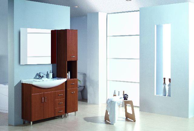 MOBILE PER BAGNO cm. L.90 H.88 P.46 SPECCHIO E MOBILE COME DA FOTO