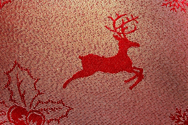 TOVAGLIA NATALIZIA ROSSA CM.160X220 POLIESTERE