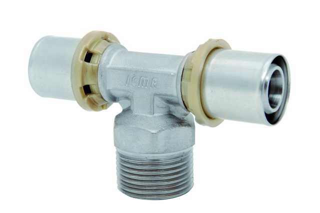 Raccordo a pressare multipinza TH-H-U  tee maschio per tubi multistrato