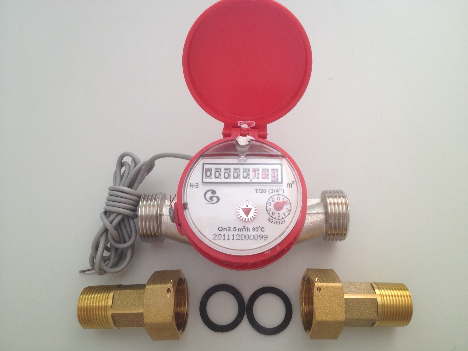 CONTATORE ACQUA CALDA DN.20 - 3/4" SISTEMA M-BUS A IMPULSI
