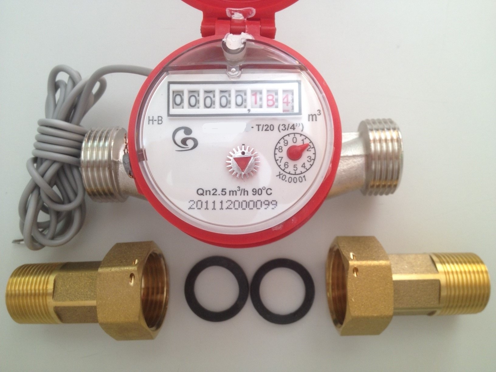 CONTATORE ACQUA CALDA DN.20 - 3/4" SISTEMA M-BUS A IMPULSI