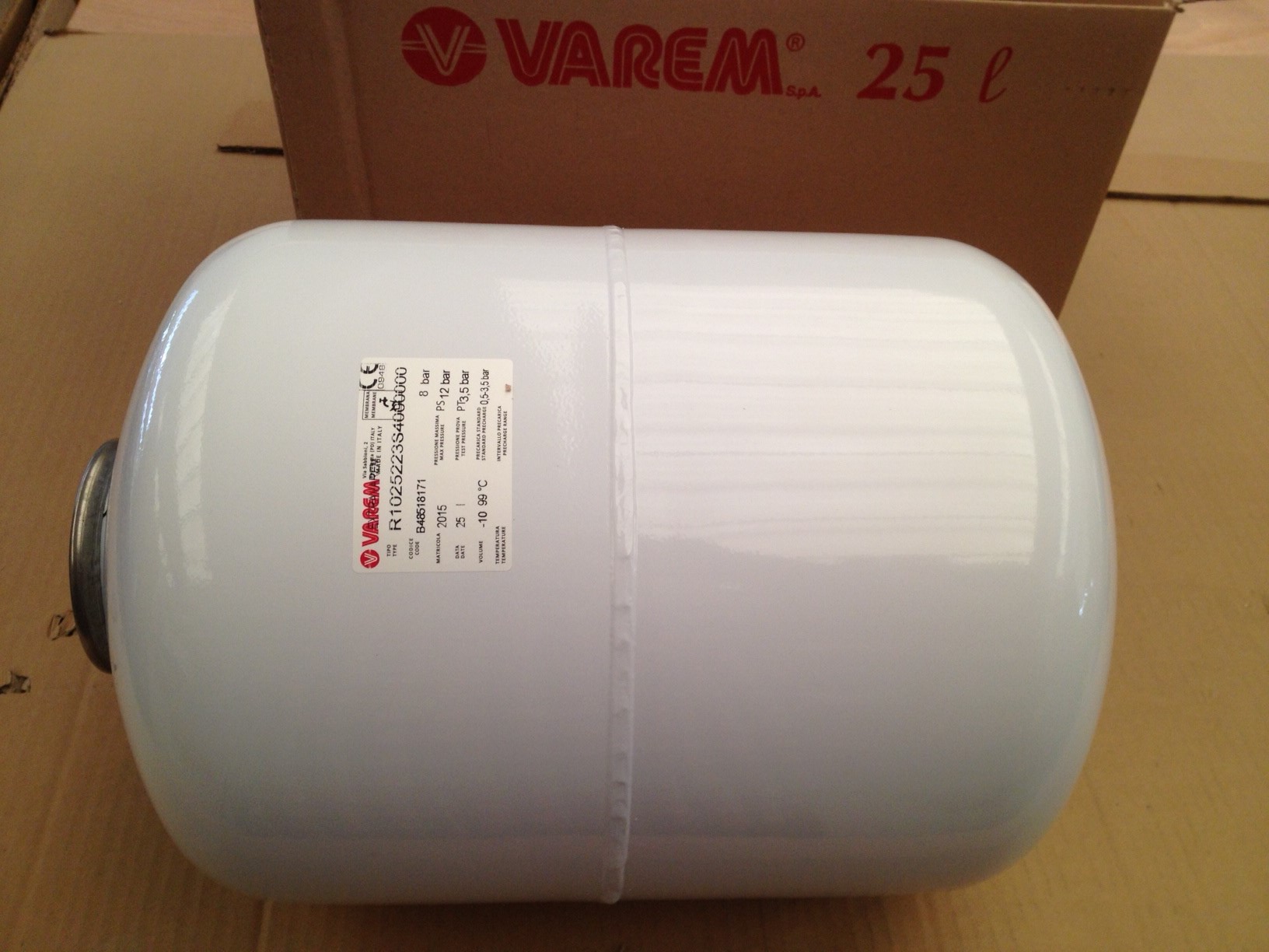 VASO DI ESPANSIONE MULTIFUNZIONE PER A.C.S. EXTRAVAREM LC CE LITRI 25 3/4"
