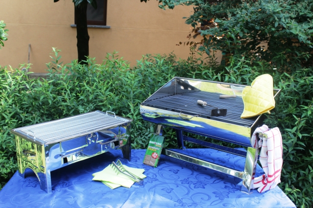 BARBECUE IN ACCIAIO INOX PORTATILE IDEALE PER CAMPEGGIO