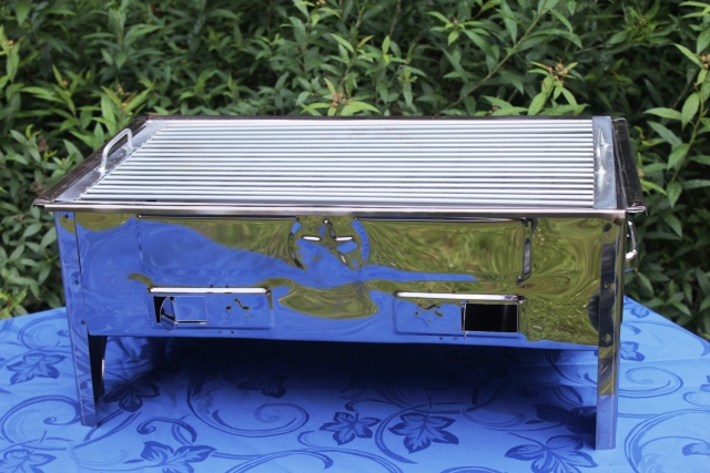 BARBECUE IN ACCIAIO INOX PORTATILE IDEALE PER CAMPEGGIO