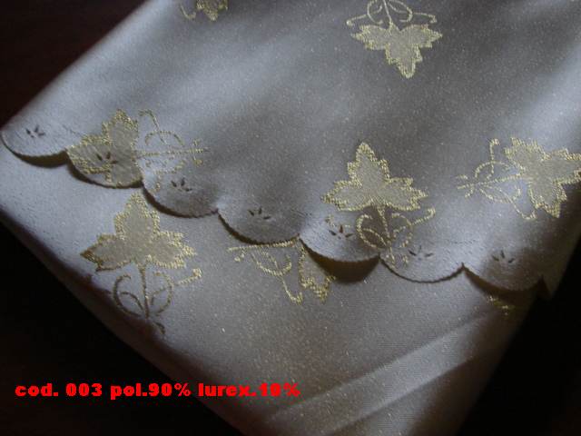 TOVAGLIA IN Poliestere e Lurex color oro misura 160 x 160