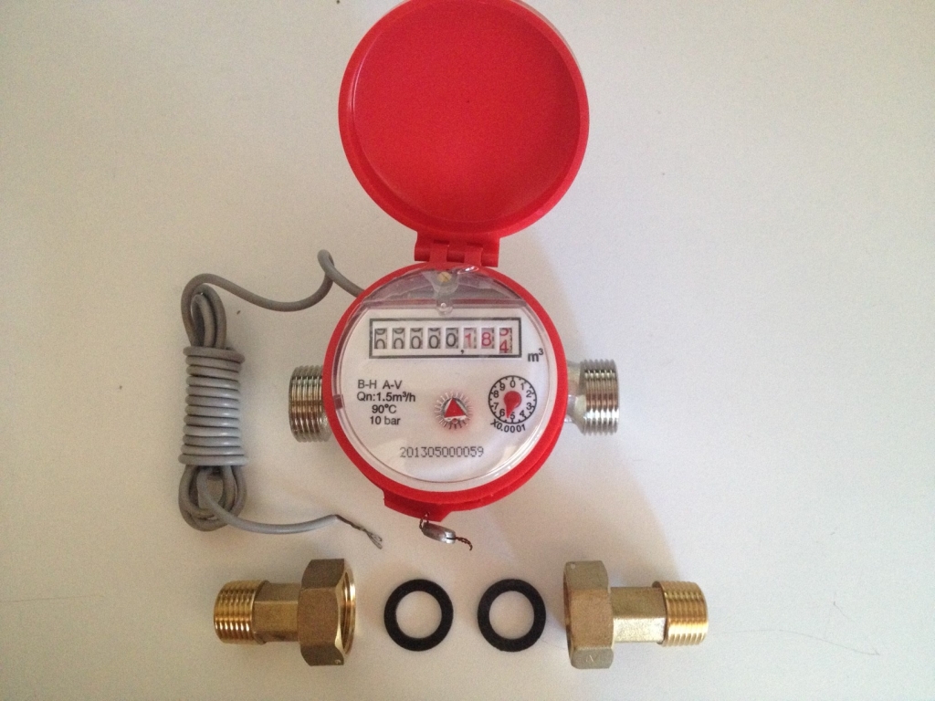 CONTATORE ACQUA CALDA DN.15 - 1/2" SISTEMA M-BUS A IMPULSI