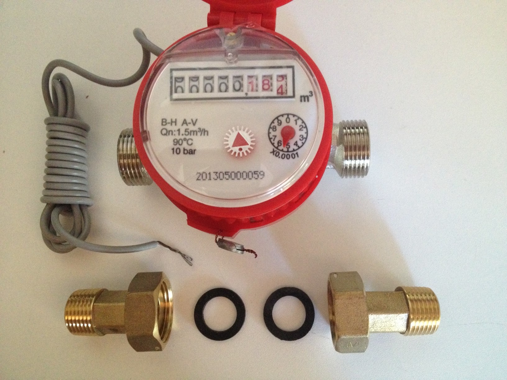 CONTATORE ACQUA CALDA DN.15 - 1/2" SISTEMA M-BUS A IMPULSI