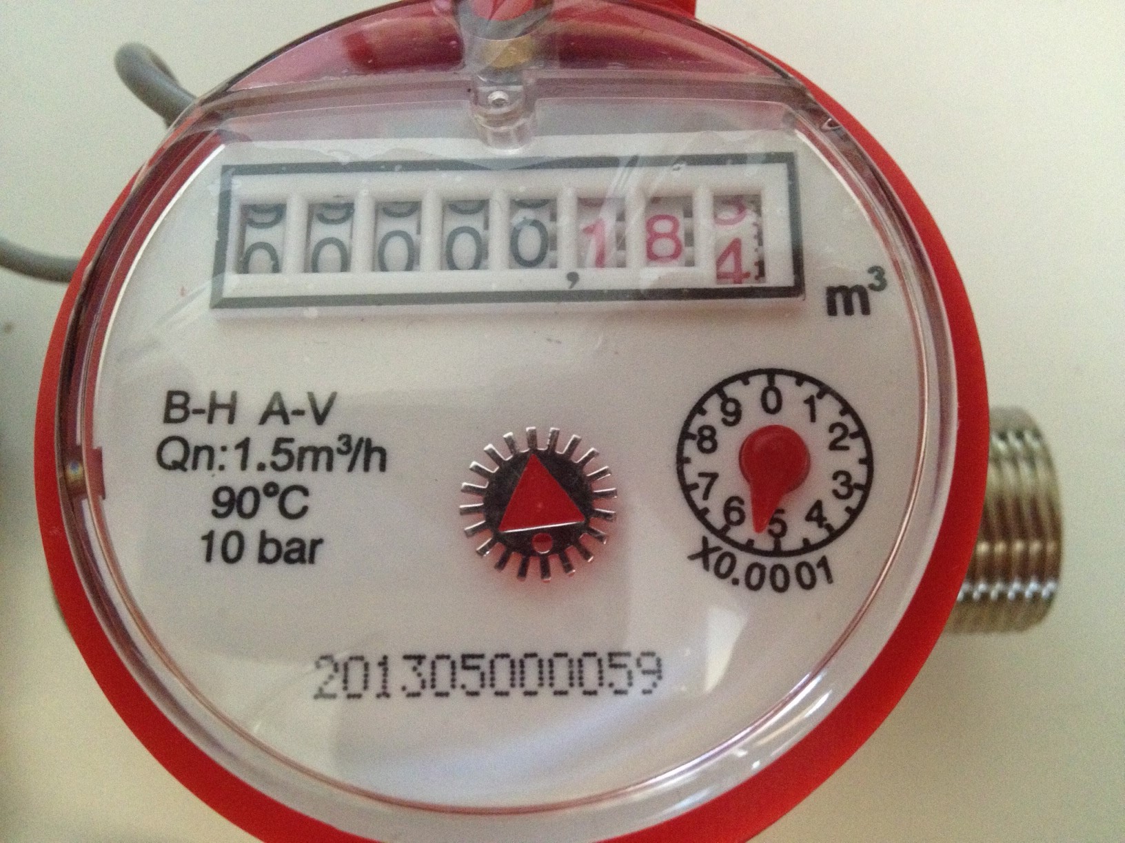 CONTATORE ACQUA CALDA DN.15 - 1/2" SISTEMA M-BUS A IMPULSI