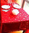 TOVAGLIA NATALIZIA ROSSA CM.160X220 POLIESTERE