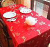TOVAGLIA NATALIZIA ROSSA CM.160X220 POLIESTERE
