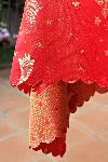 TOVAGLIA NATALIZIA ROSSA CM.160X160 POLIESTERE